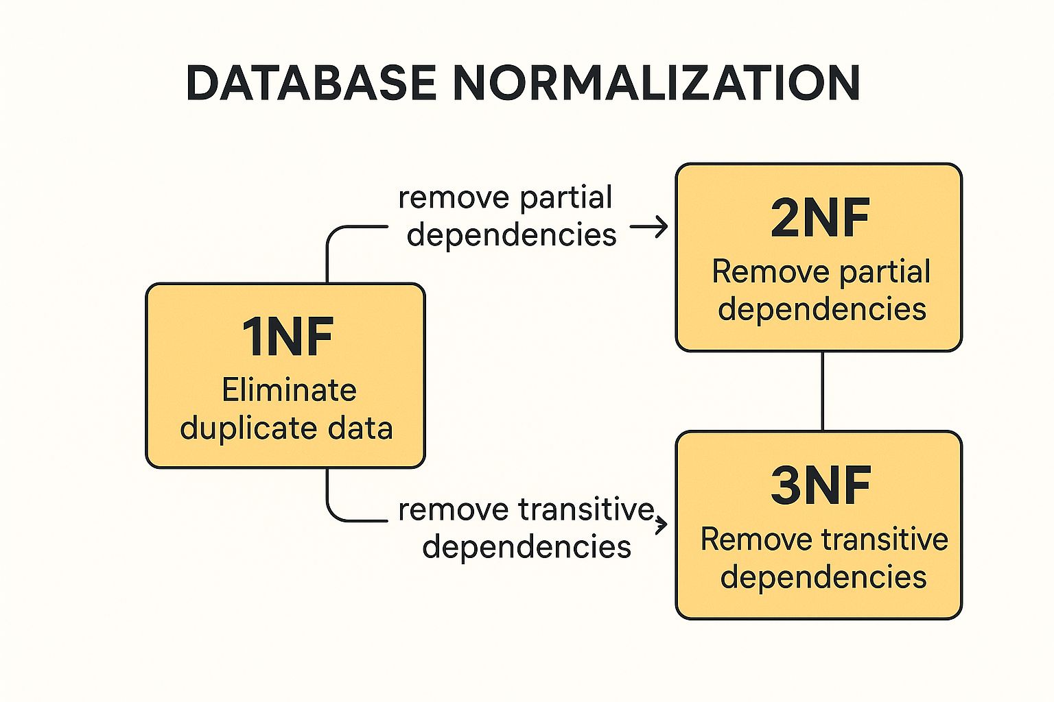 Infographic showing key data about Database Normalization