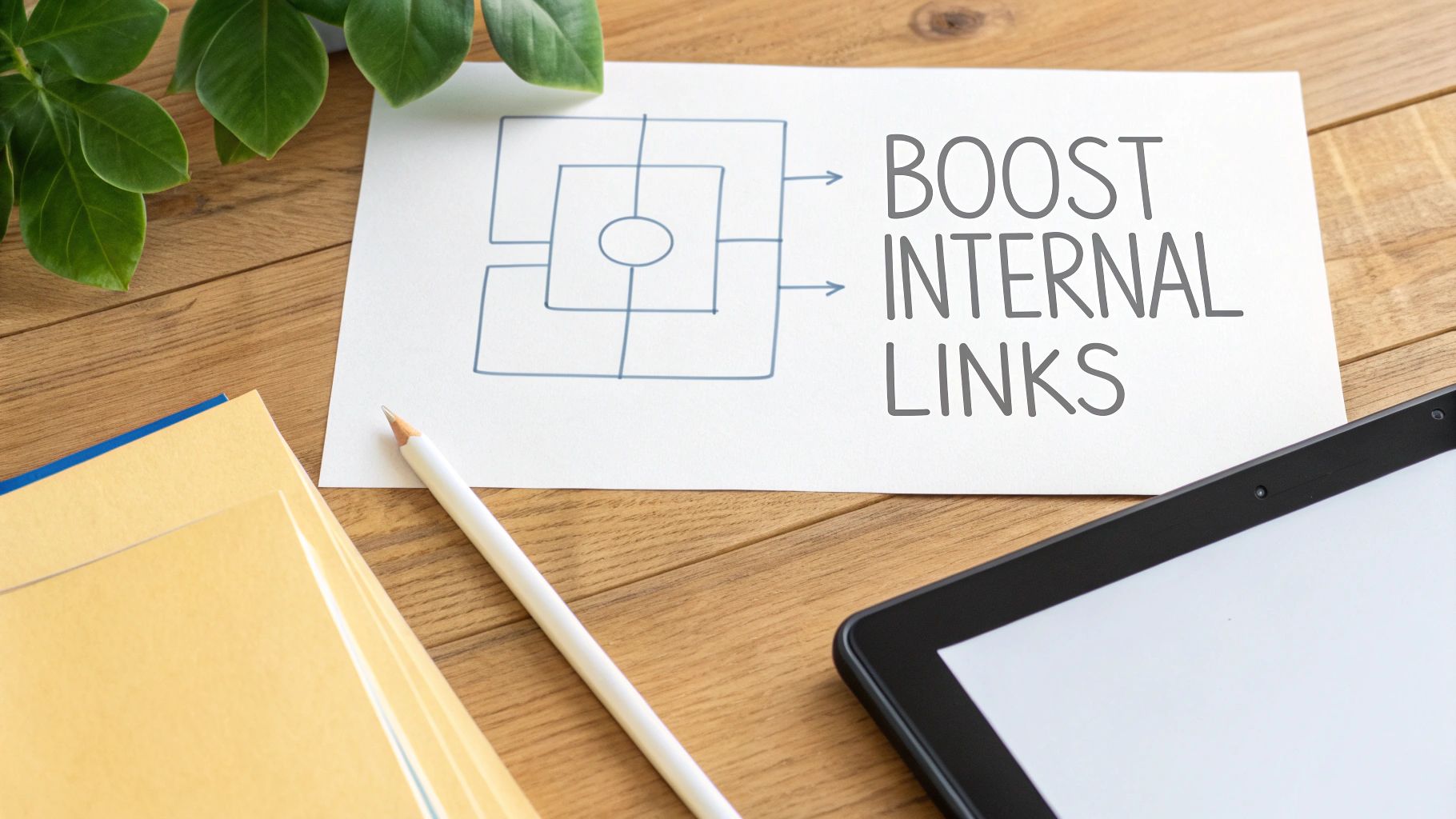 Diagram showing a well-structured website with internal links connecting pages, versus a poorly structured one with isolated, orphan pages.