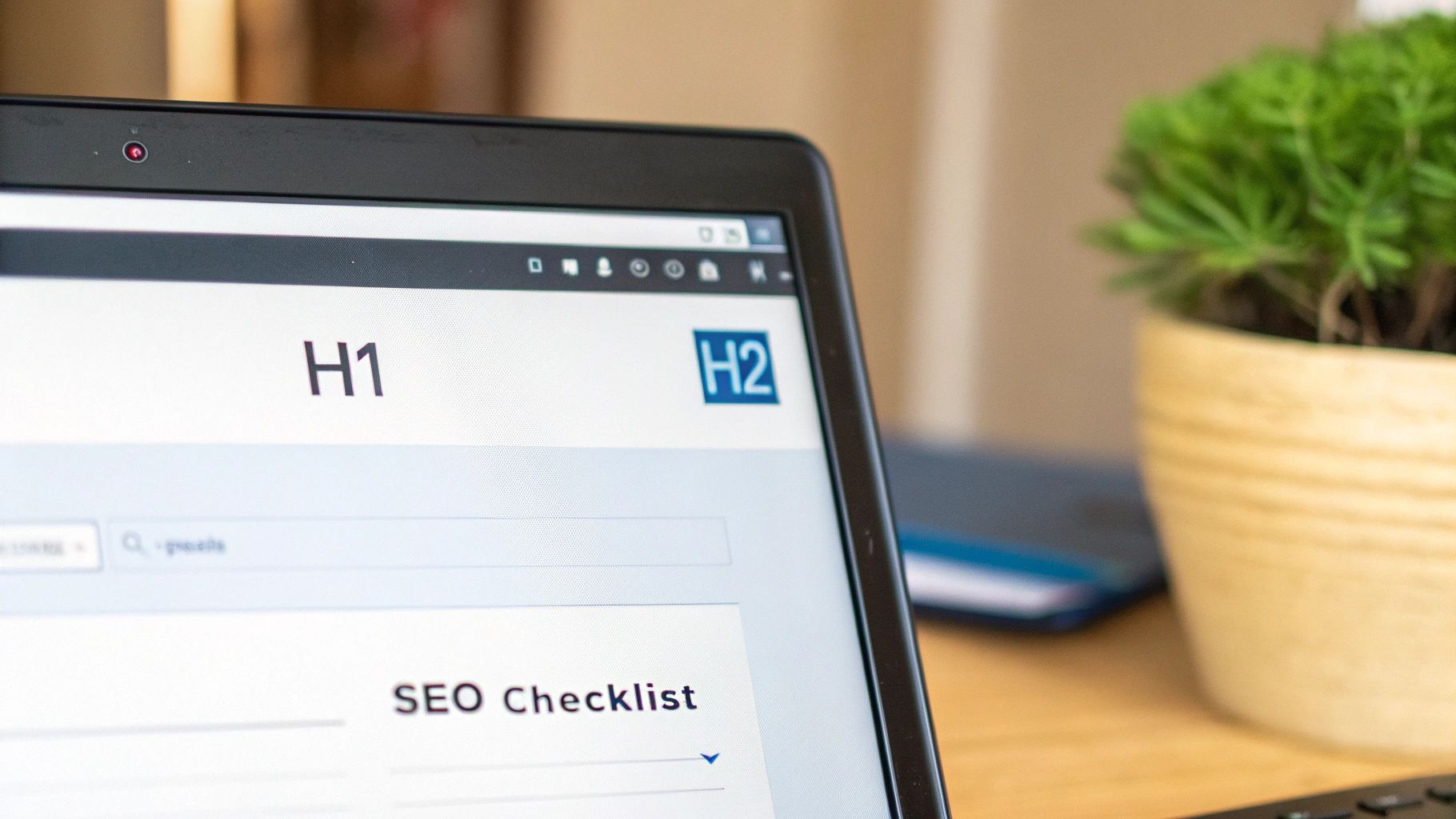 A person typing on a laptop with a creative mindset, surrounded by graphic icons representing ideas and engagement.