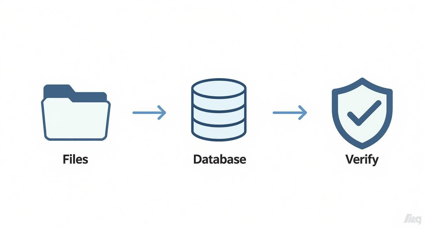 Infographic about how to migrate website to new host