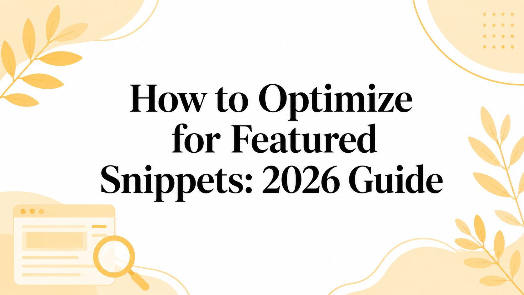 How to Optimize for Featured Snippets: 2026 Guide