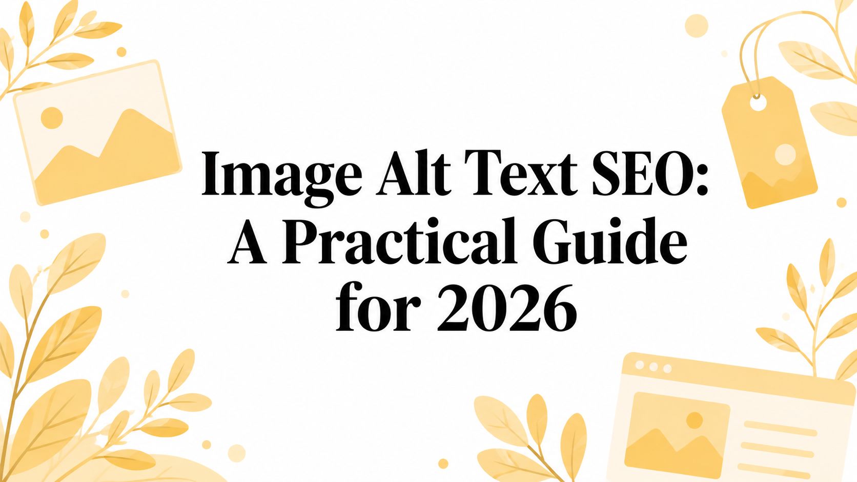 Image Alt Text SEO: A Practical Guide for 2026