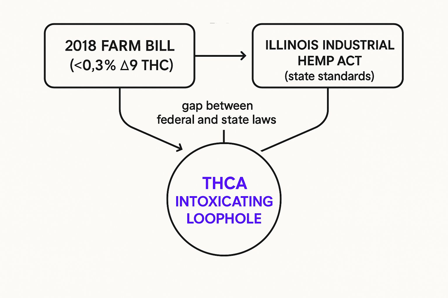 Infographic about CBD/Hemp/THCA Shipping Laws Illinois