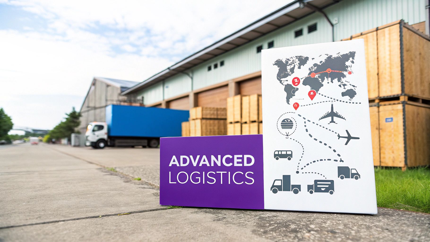 A logistics manager reviewing complex shipping routes on a digital map, representing advanced scenarios.