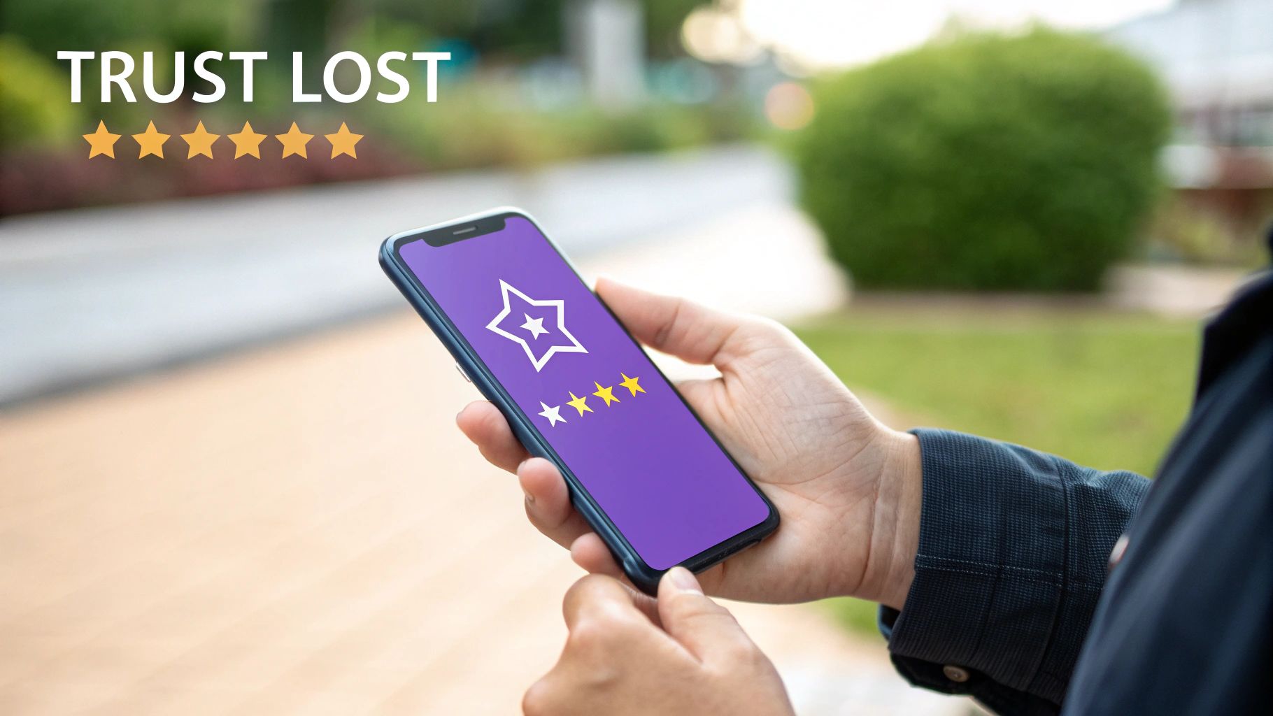 A cracked shield icon symbolizing a damaged brand reputation.