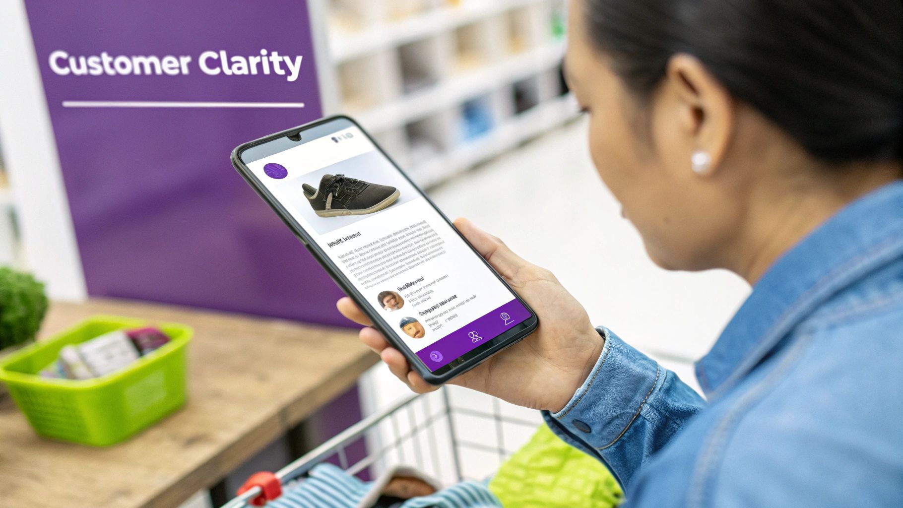 A close-up shot of a smartphone screen showing a WooCommerce cart with a clear, user-friendly notification about a shipping restriction, demonstrating a positive customer experience.
