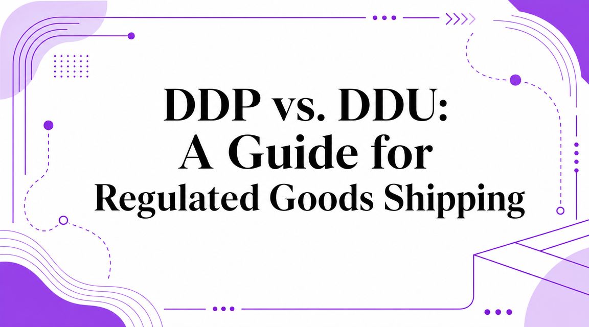 DDP vs. DDU: A Guide for Regulated Goods Shipping