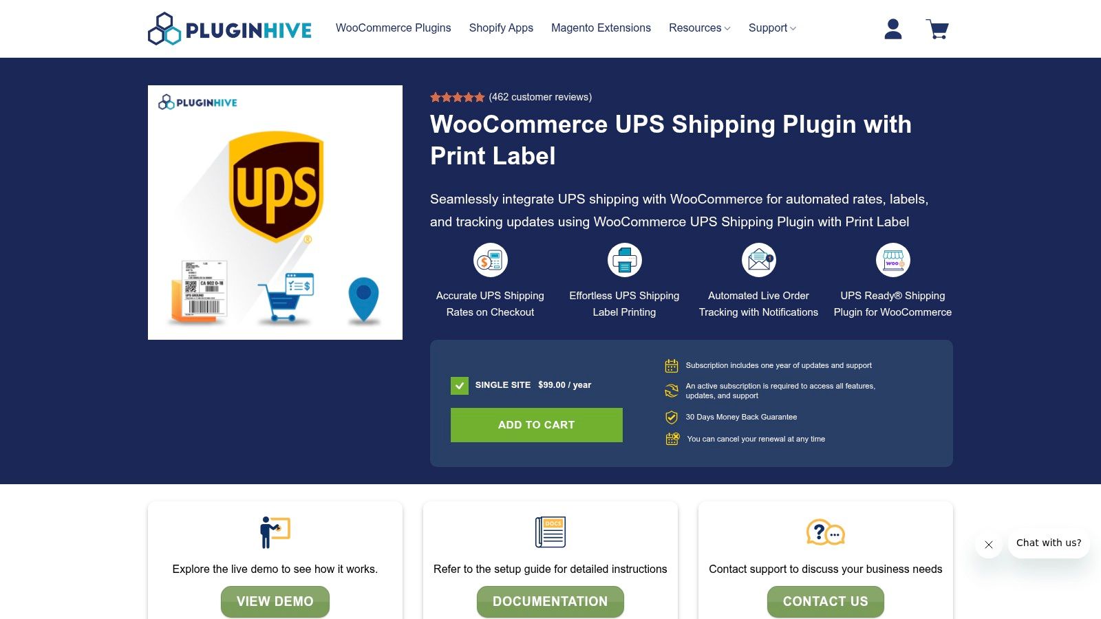PluginHive WooCommerce UPS Shipping Plugin (UPS Ready, with Print Label)