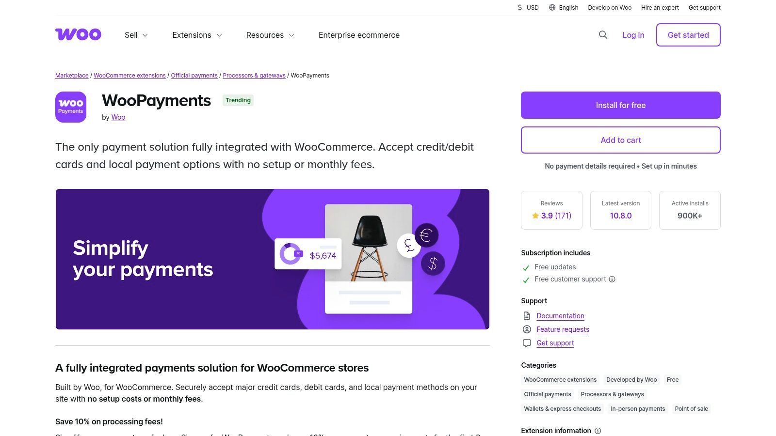 WooPayments (official payments by Woo)
