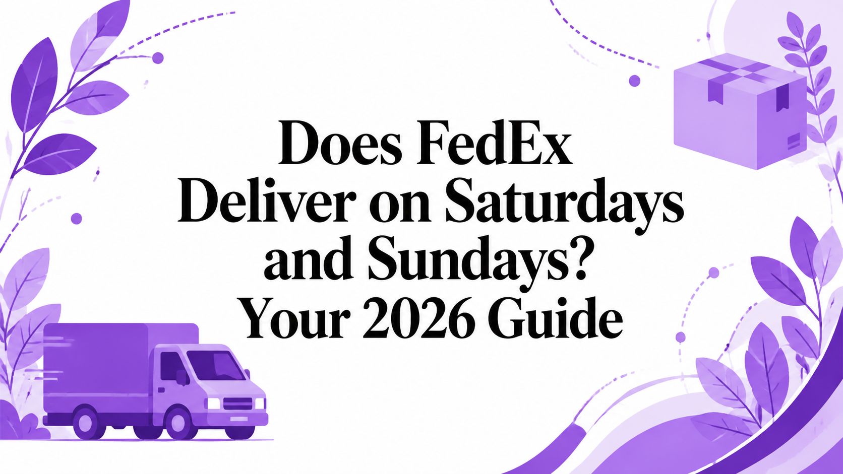 Does FedEx Deliver on Saturdays and Sundays? Your 2026 Guide