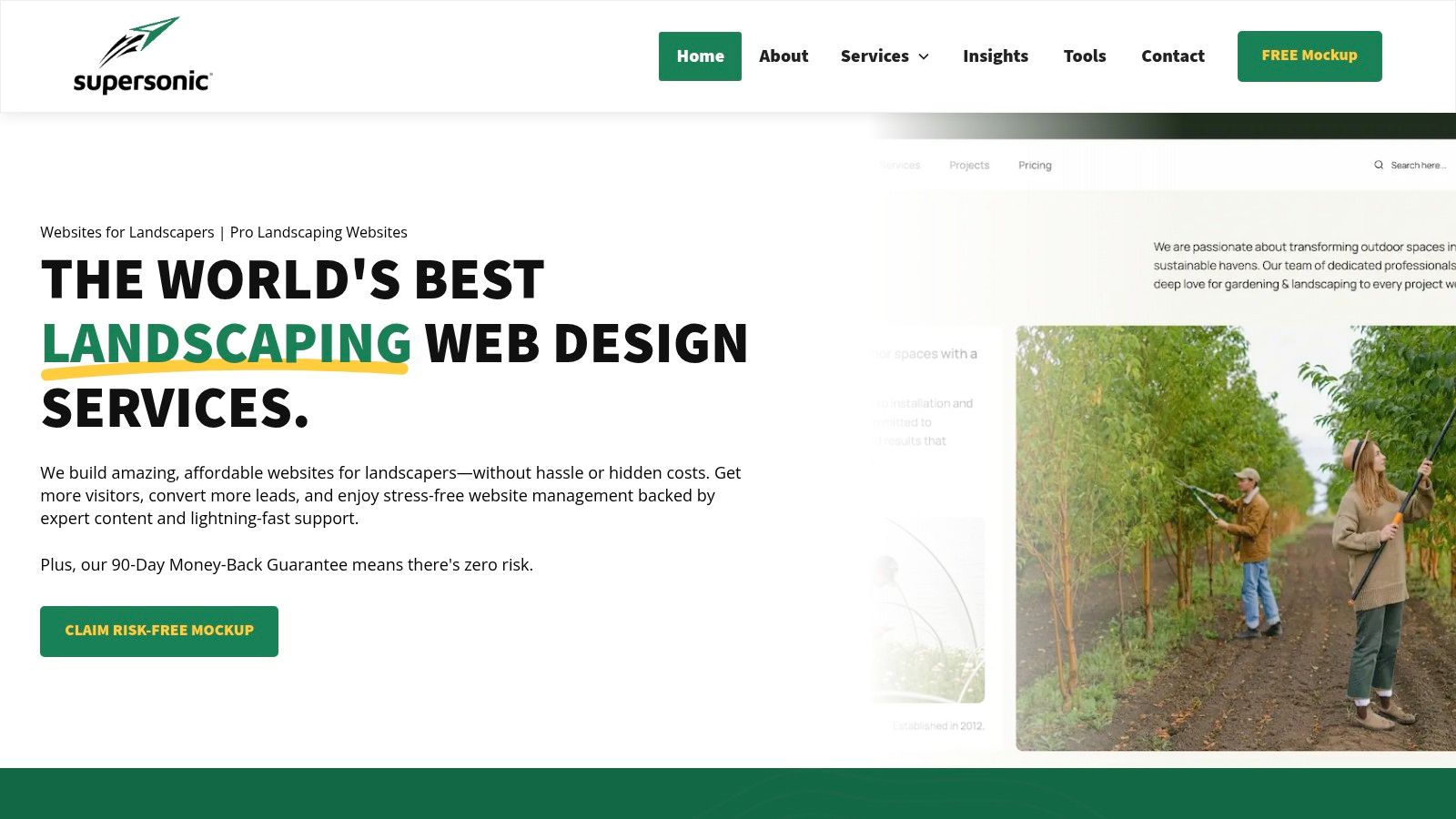 Supersonic Landscaping