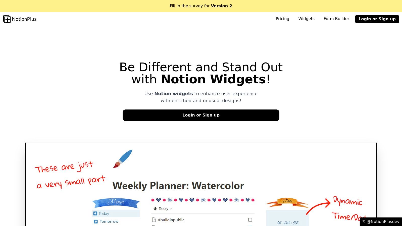 NotionPlus Widgets