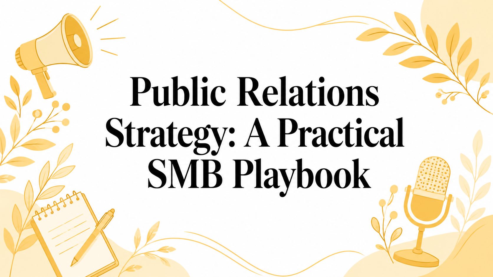 Public Relations Strategy: A Practical SMB Playbook