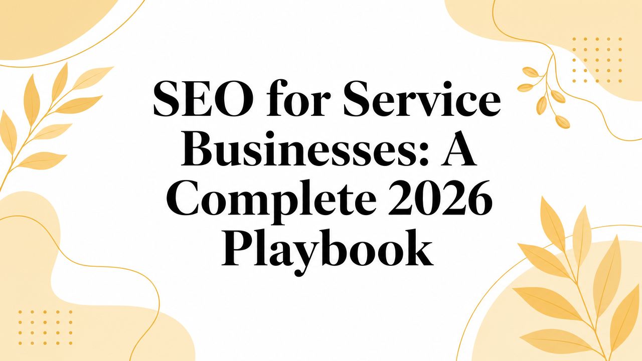 SEO for Service Businesses: A Complete 2026 Playbook