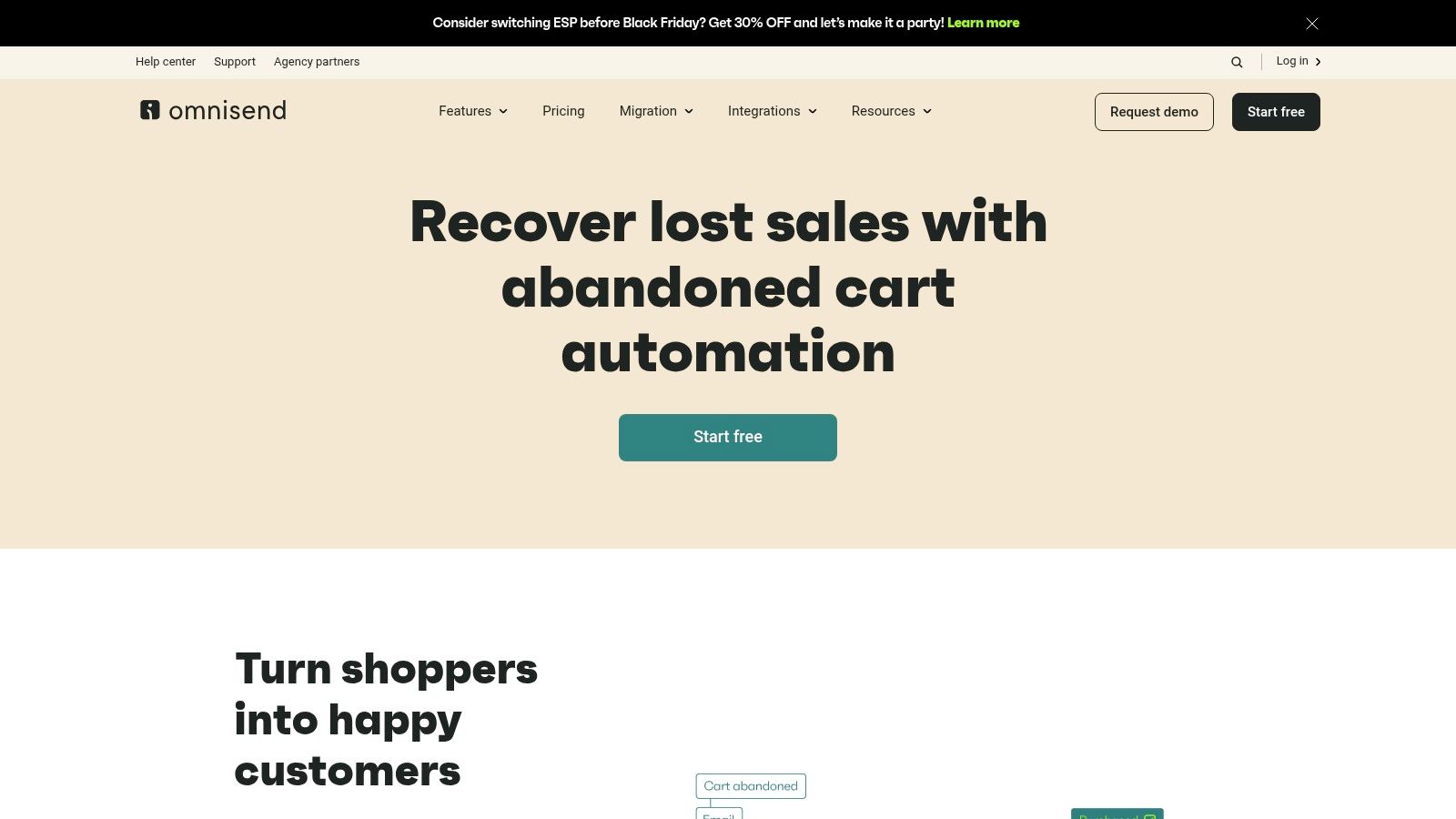 Omnisend – Ecommerce Automation (email, SMS, push)