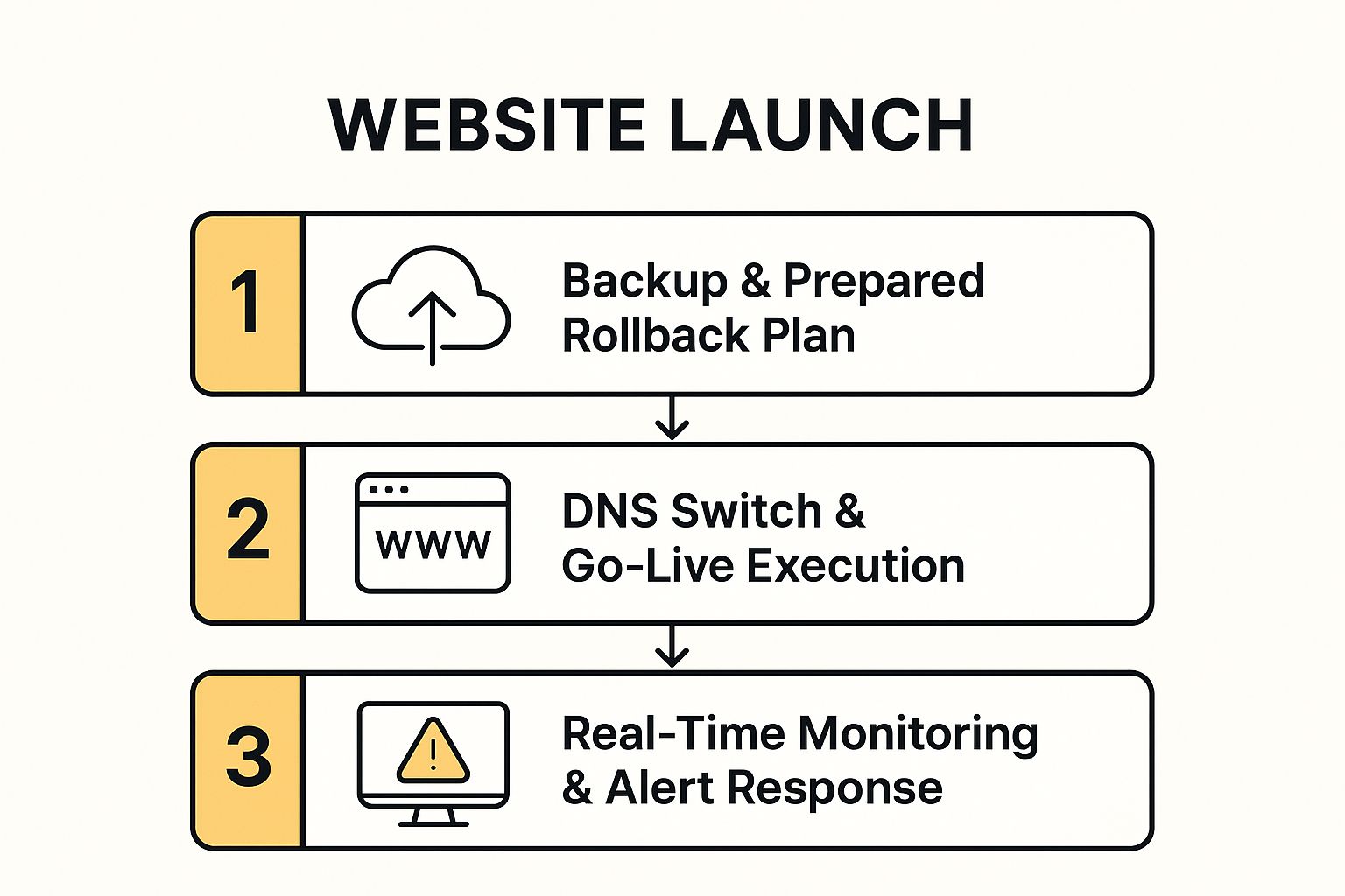 Infographic showing key data about Launch Strategy and Go-Live Planning