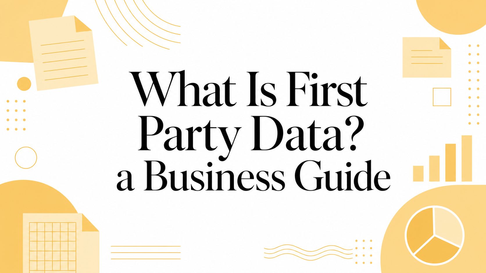 What Is First Party Data? a Business Guide