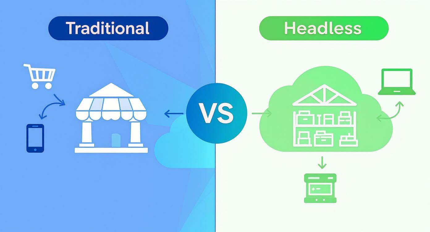 Infographic about what is headless commerce