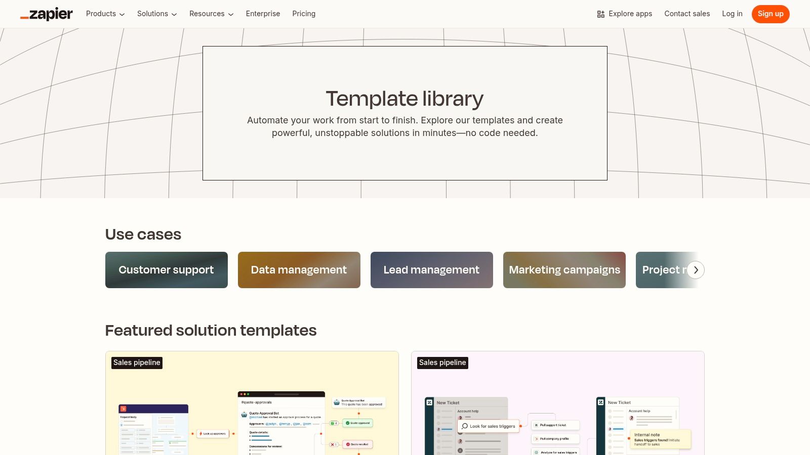 Zapier – Template Library